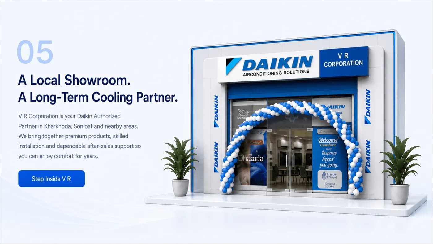 V R Corporation Daikin air-conditioning showroom in Kharkhoda